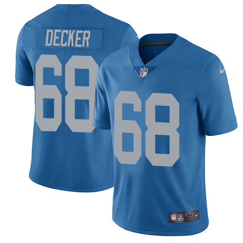 2019 Men Detroit Lions #68 Decker blue Nike Vapor Untouchable Limited NFL Jersey